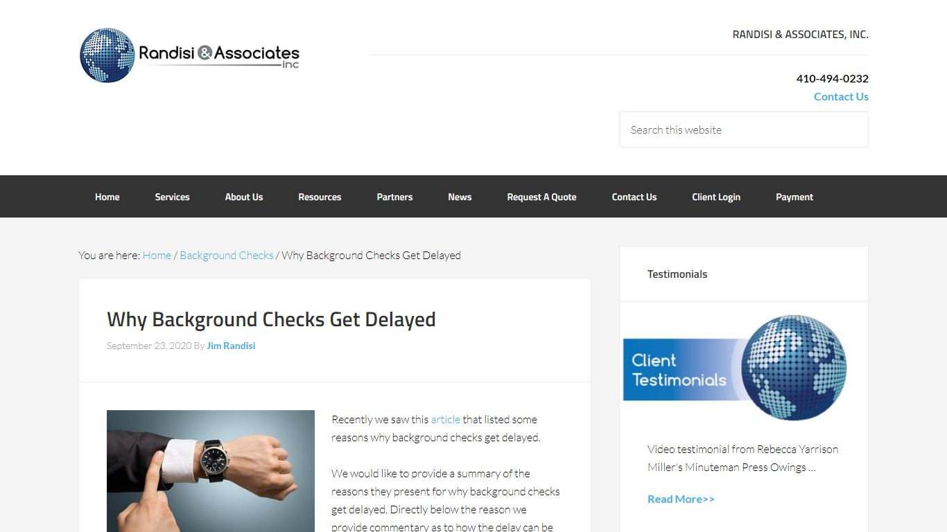 Why Background Checks Get Delayed - Randisi & Associates